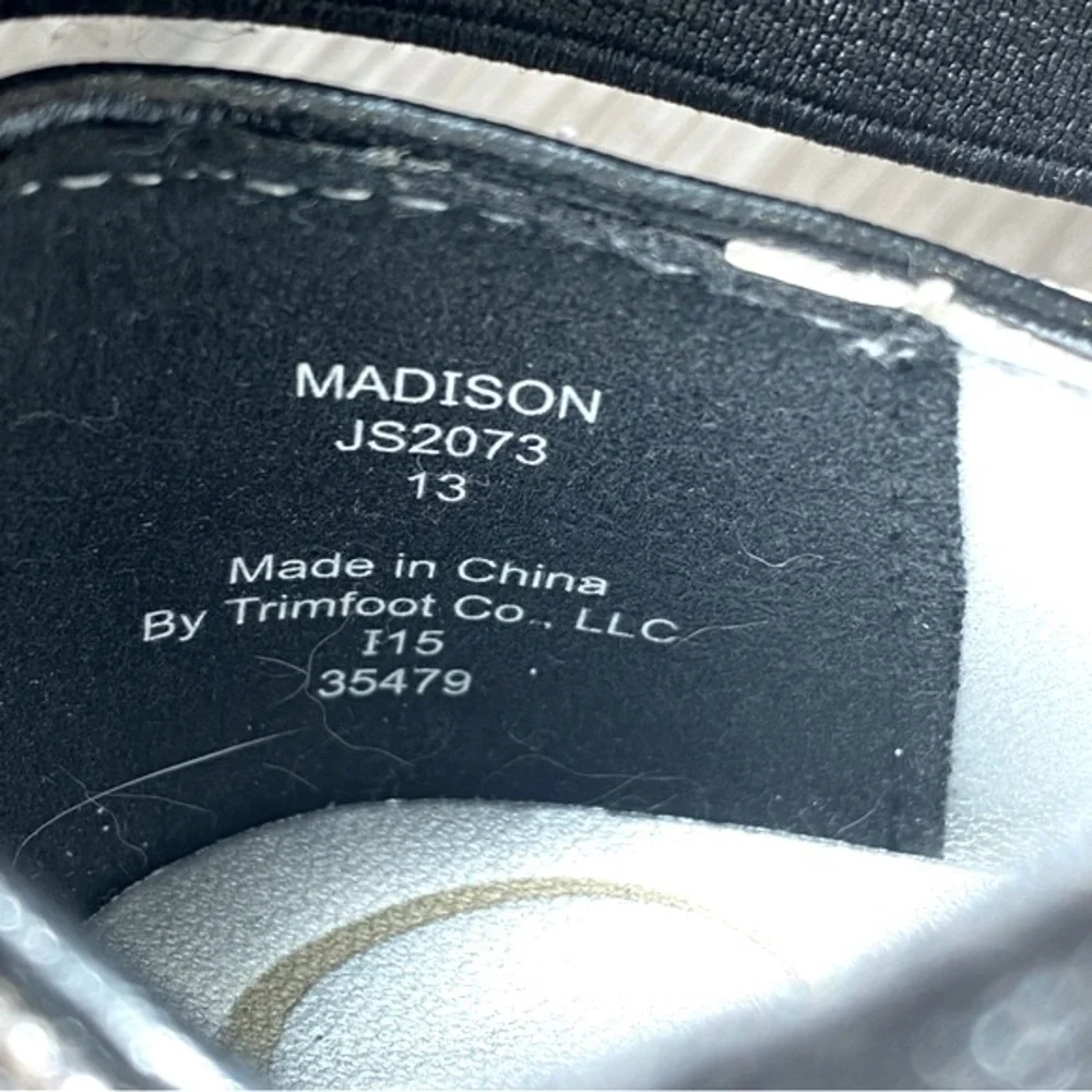 NEW! Jessica Simpson Girls Shoes Madison Ballet Flat Silver Animal Print Size 13